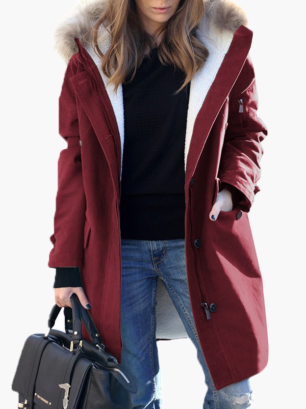 Levoire | Manteau féminin et douillet Rouge
