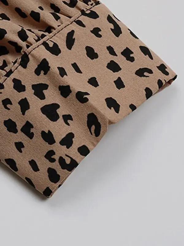 Levoire | Femmes Pendule Motif léopard Chemise à nouer
