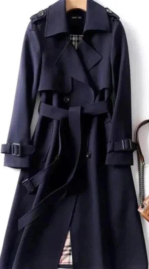 Levoire | Manteau De Trench Couture Pour Femmes Bleu marine