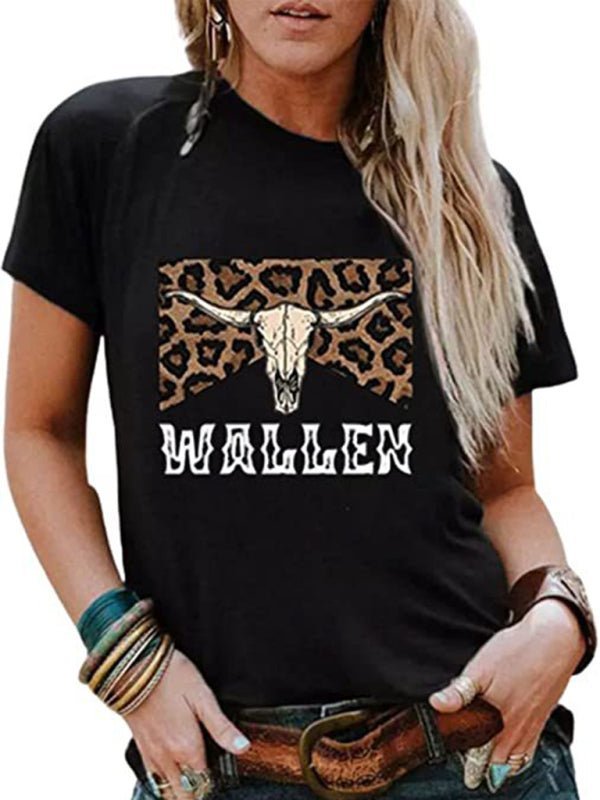 Levoire | Femme Cowboy Graphique T-shirt Gris foncé