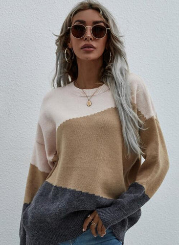 Levoire | Femmes Col rond Tricot lâche Rayé