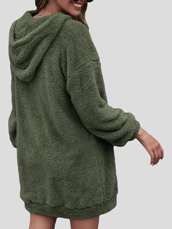Levoire | Robe À Manches Longues, Fermeture Éclair Et Poches Pour Femmes Vert