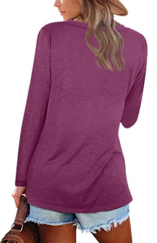 Levoire | Vêtements pour femmes Rento Uni Col en V Blouses Cerise