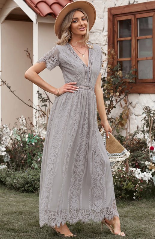 Levoire | Femme Remplissez Votre Cœur Robe Maxi Vague Gris