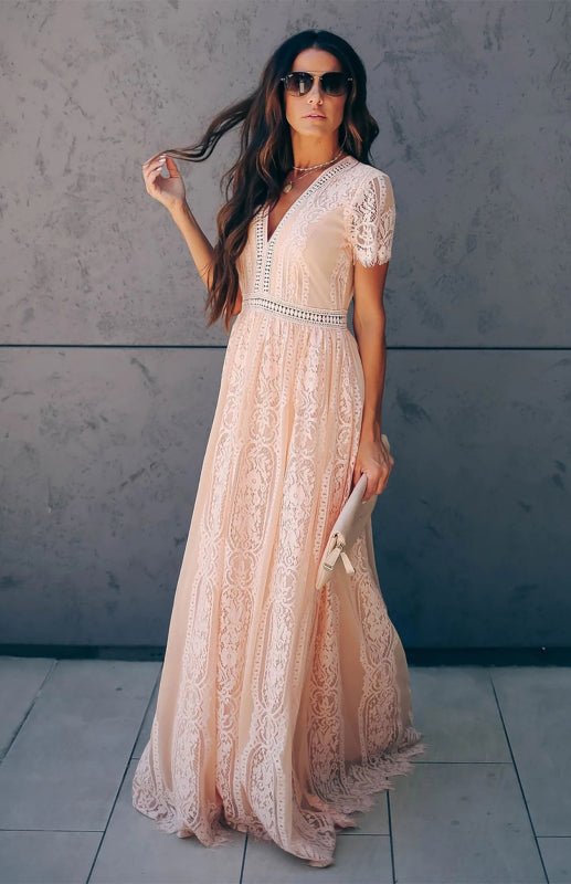 Levoire | Femme Remplissez Votre Cœur Robe Maxi Vague Rosa