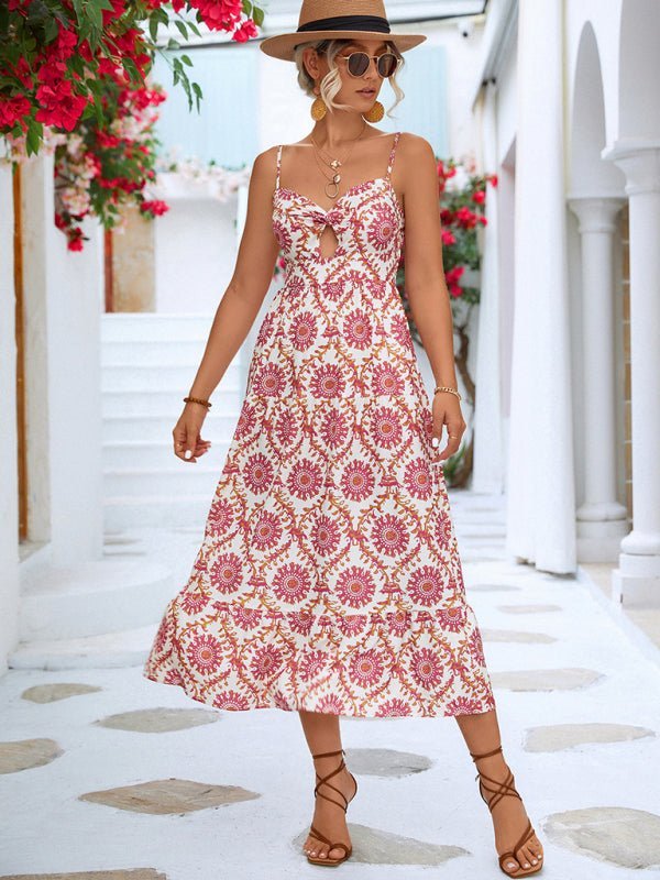 Levoire | Dame Floral Décontracté Resort Robe à Fente