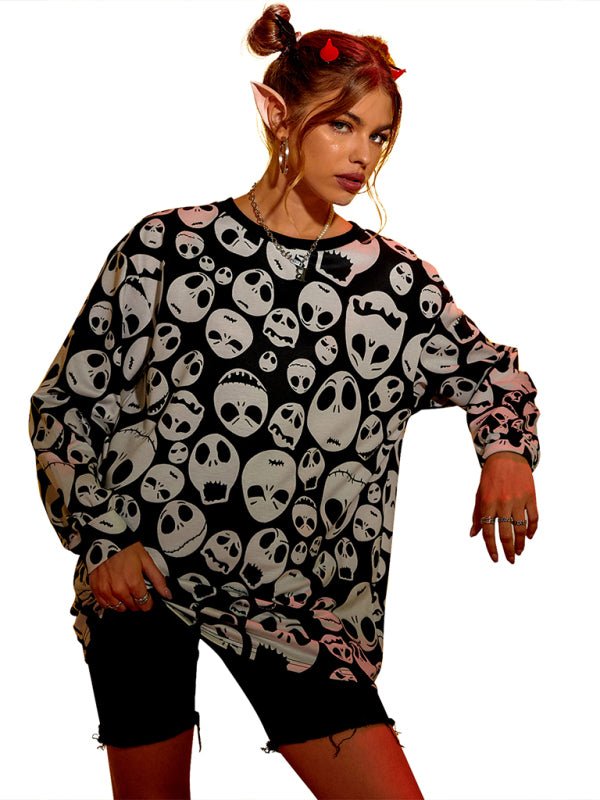 Levoire | Femme Halloween Imprimé Crâne Chemisier