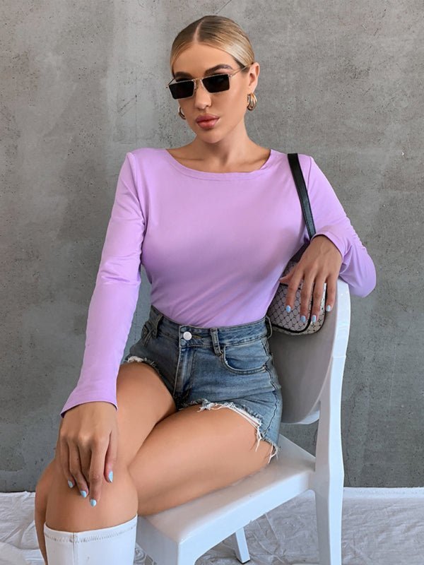 Levoire | Femme trou dos lacé t-shirt à manches longues