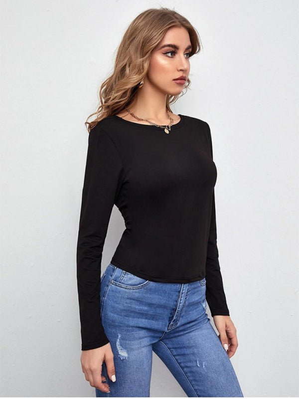 Levoire | Femme trou dos lacé t-shirt à manches longues