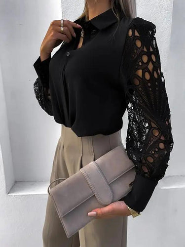 Levoire | Femme Panneau aigu Longue manche chemise Haut