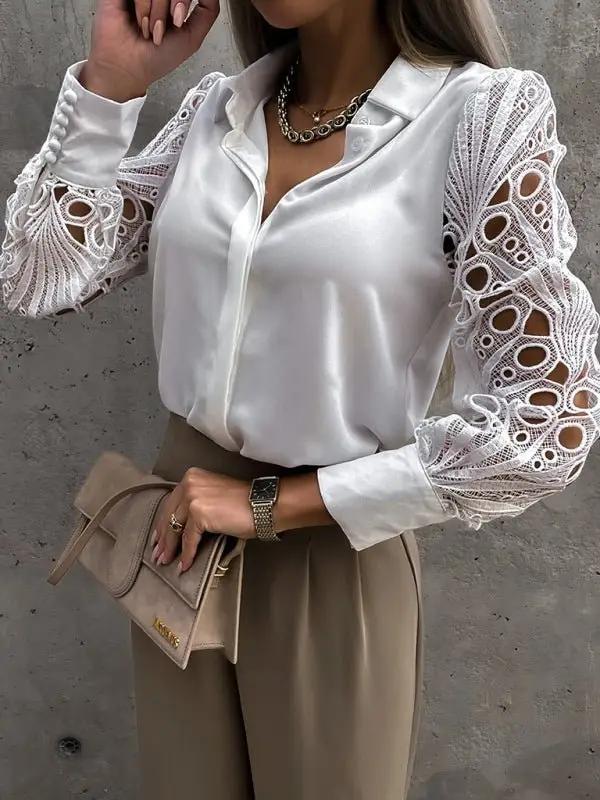 Levoire | Femme Panneau aigu Longue manche chemise Haut