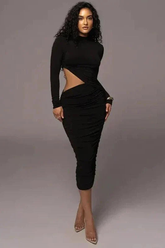 Levoire | Robe Bodycon Slimline Pour Femmes Noir