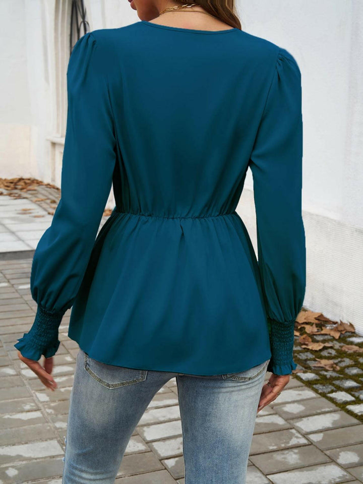 Levoire | Femme Blouse À Manches Longues Smockée Douce