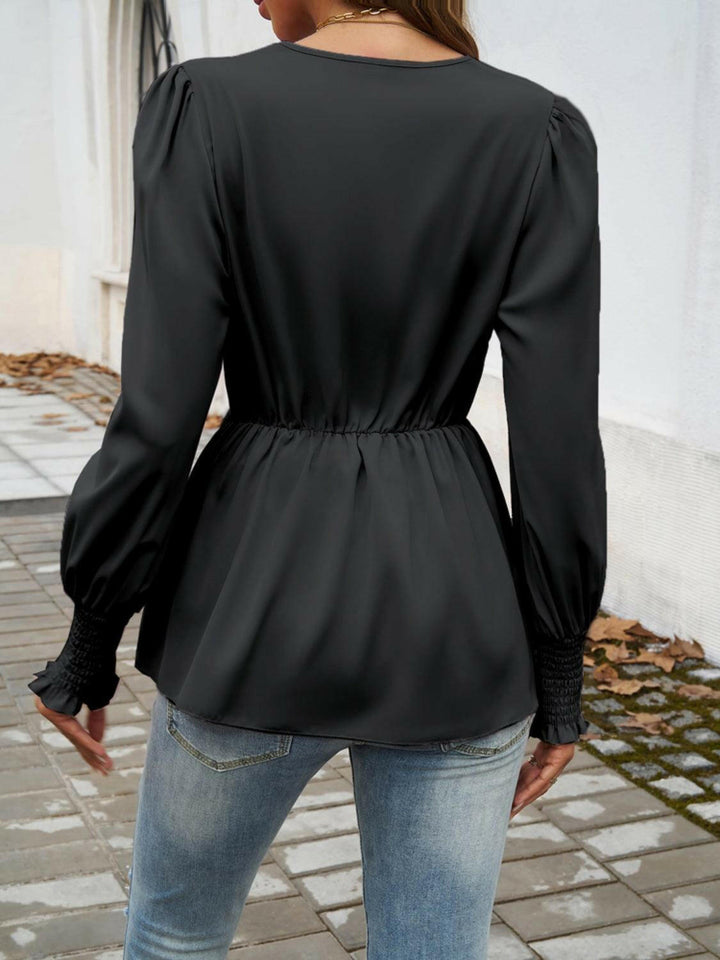 Levoire | Femme Blouse À Manches Longues Smockée Douce