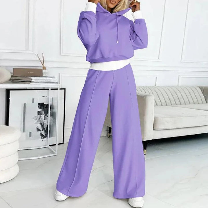 Levoire | Femmes Doux Deux Pièces Capuche Activewear Ensemble Lilas
