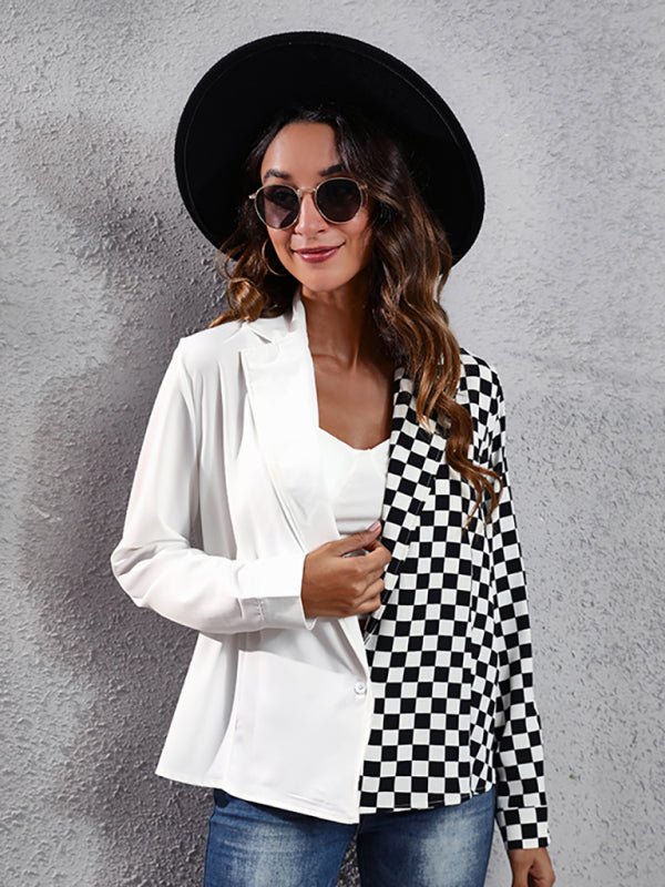 Levoire | Costume femme Col à carreaux zèbre brodé chemise Noir
