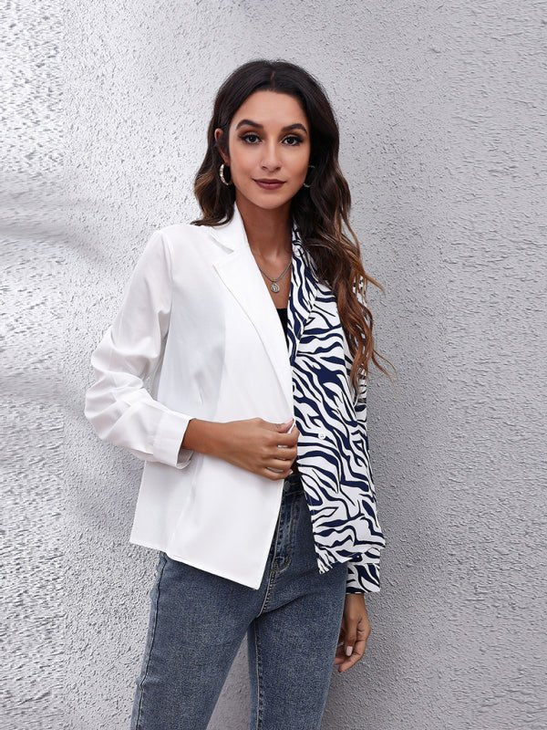 Levoire | Costume femme Col à carreaux zèbre brodé chemise
