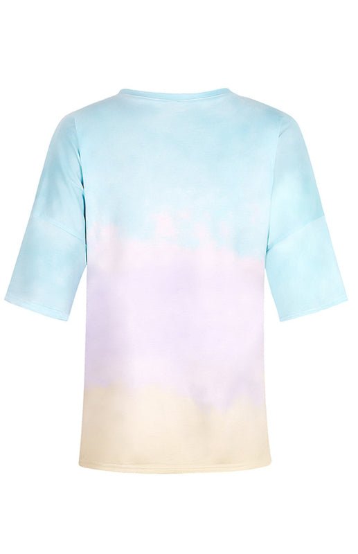 Levoire | Femme T-shirt Lache Imprimé Dégradé Tie Dye pour femmes