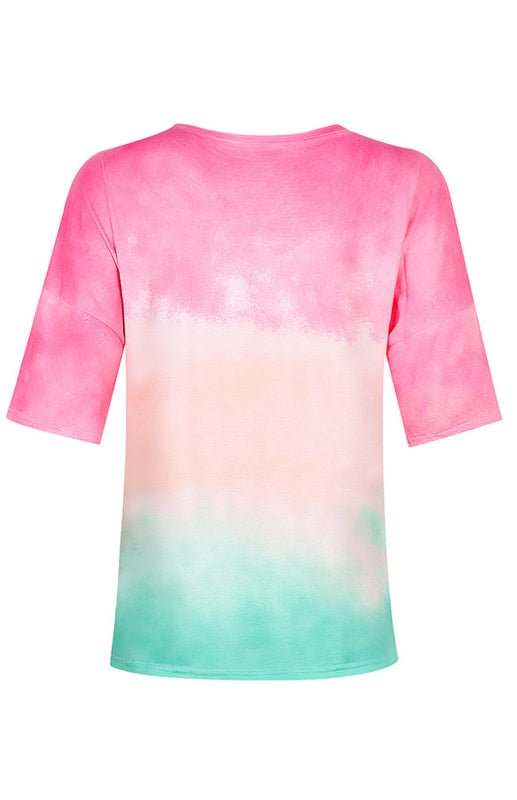 Levoire | Femme T-shirt Lache Imprimé Dégradé Tie Dye pour femmes