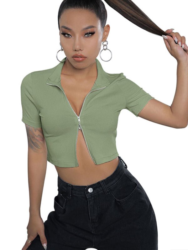 Levoire | Femme ajustée sexy à zip revers supérieur