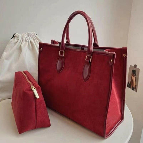 Levoire | Femme Velours Grande Capacité Tote