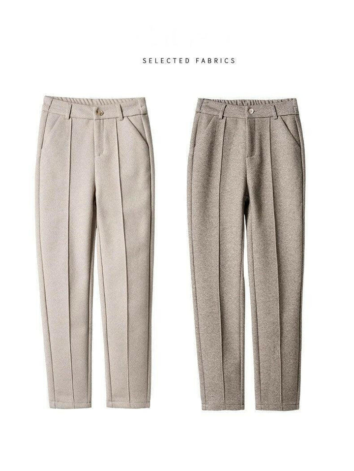 Levoire | Femmes Mélange De Laine Taille Haute Affaires Décontracté Pantalon