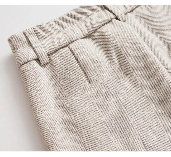 Levoire | Femmes Mélange De Laine Taille Haute Affaires Décontracté Pantalon