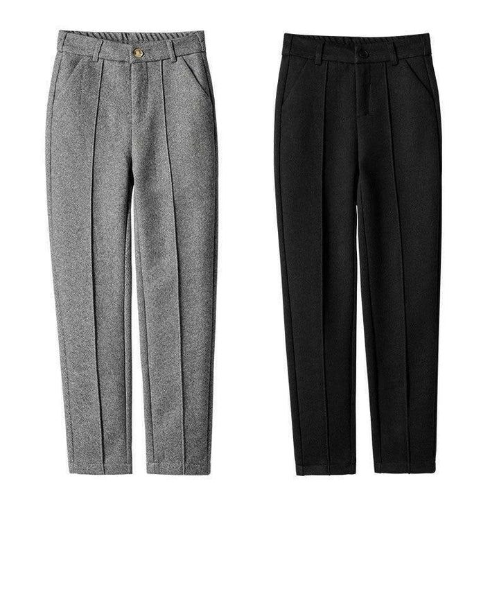 Levoire | Femmes Mélange De Laine Taille Haute Affaires Décontracté Pantalon