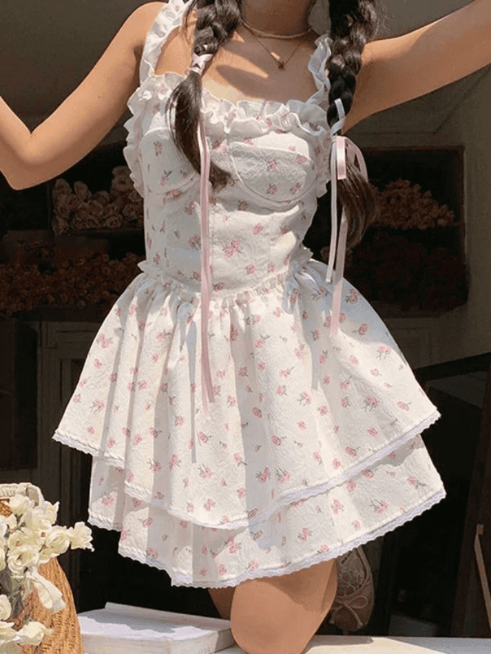 Levoire | Wood Ear Fleur Sling Mini Robes Blanc