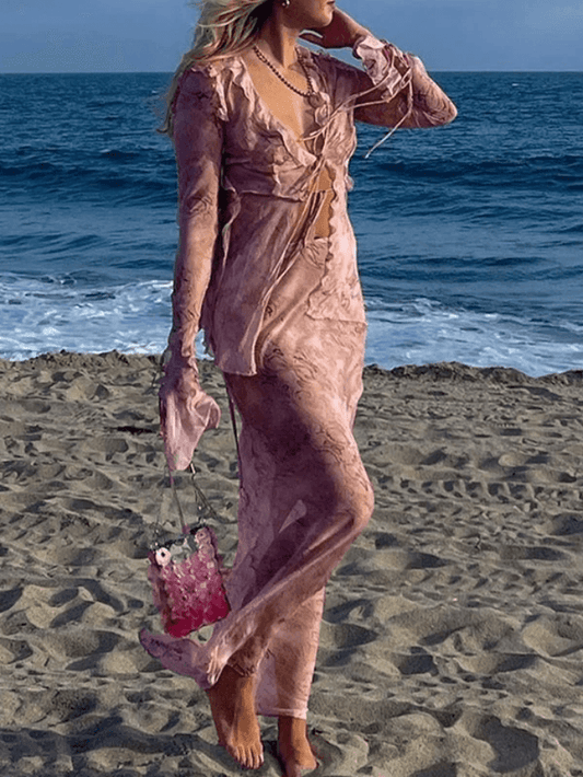 Levoire | Jupe Longue Holzohrendruck Costume Deux Pièces