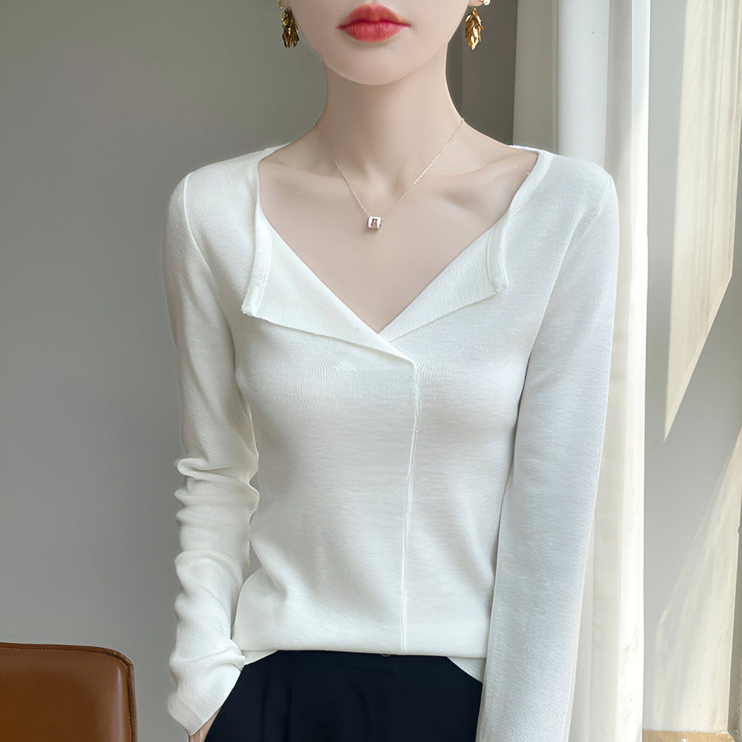 Levoire | Pull Léger Col Roulé Douceur Cachemire Blanc