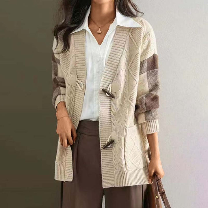 Levoire | Veste En Tricot À Carreaux Vintage Abricot Taille unique