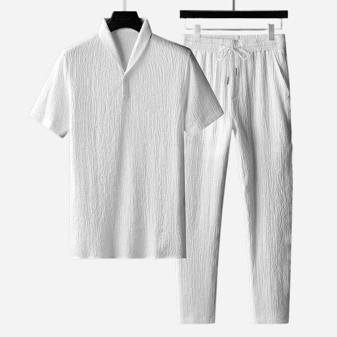 Levoire | T-Shirt En Lin Et Pantalon Blanc