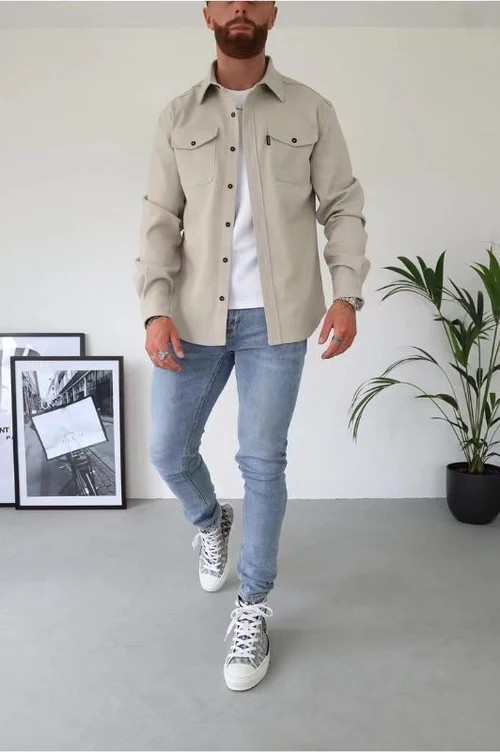 Levoire | Chemise De Superposition Décontractée Pour L'Automne Abricot