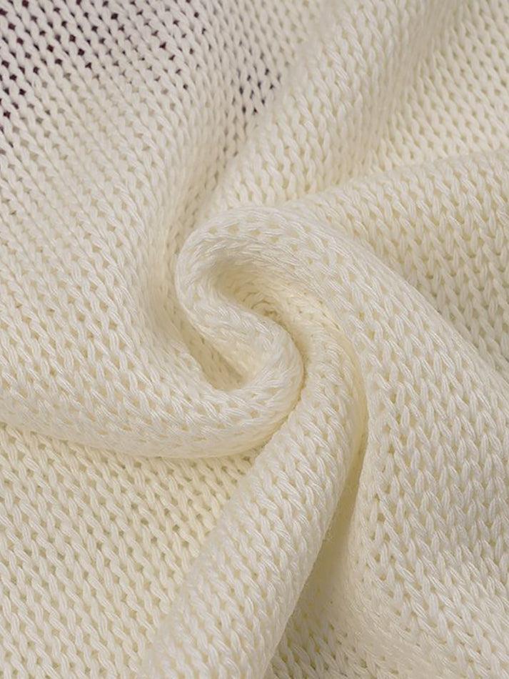 Levoire | Pull En V Motif Étoile Y2K