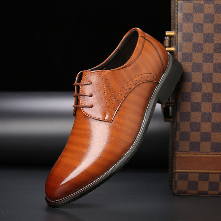 Levoire | Lace-Up Shoes For Men With Brogue Details jaune