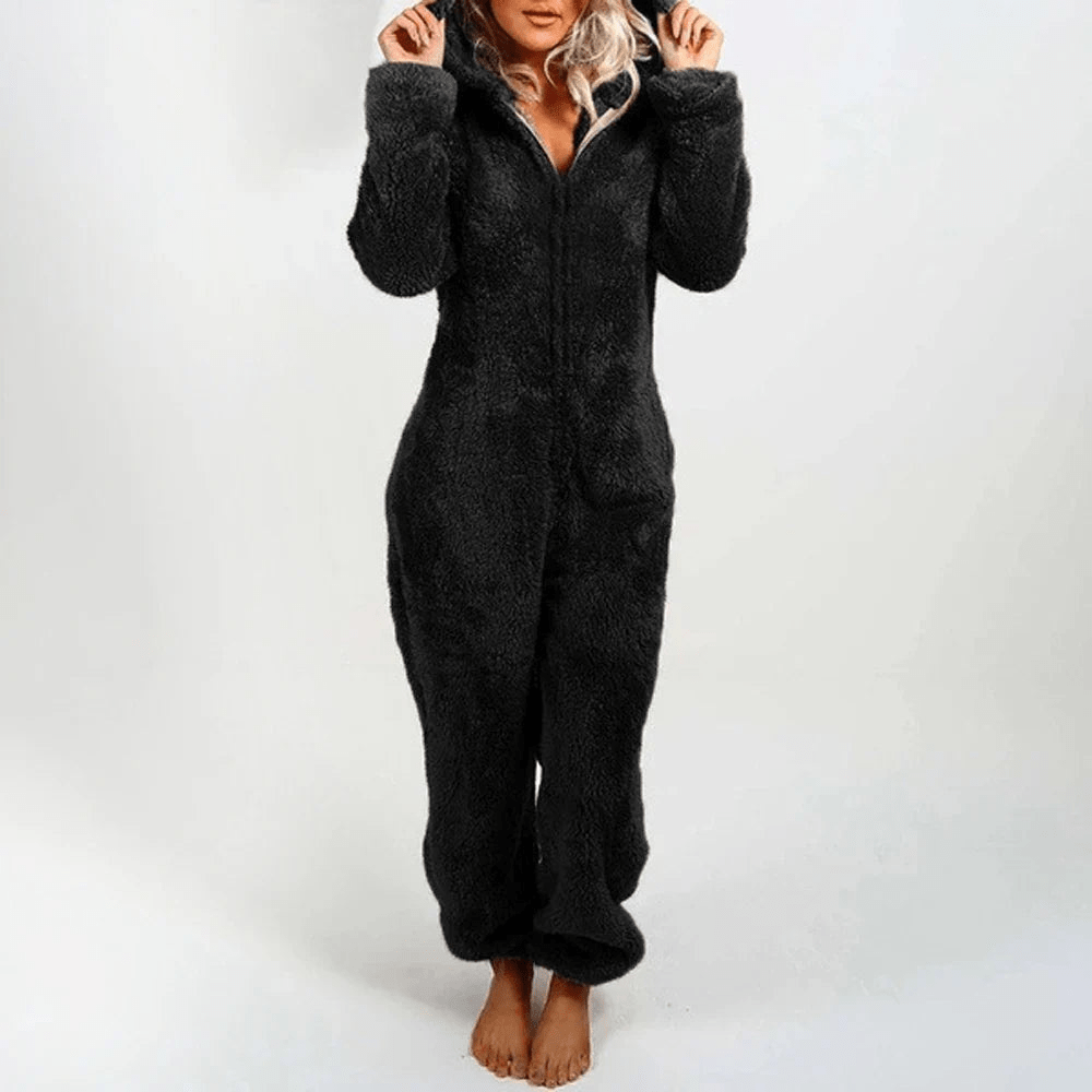 Levoire | Pyjama peluche ours femme Noir