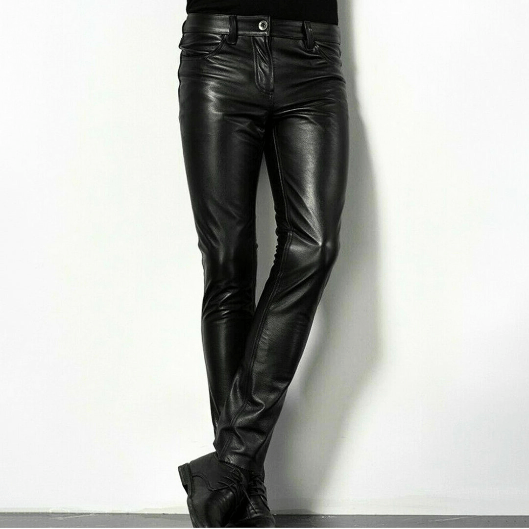 Levoire | Pantalon Cuir Synthétique Noir Homme