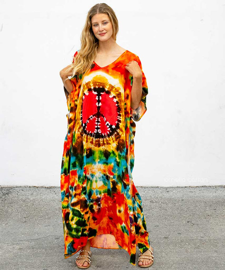 Levoire | Élégant Kaftan Pour Femmes Aérien, Stylé & Parfait Pour Les Occasions Spéciales Orange Taille unique