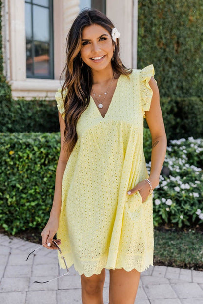 Levoire | Robe courte élégante Jaune