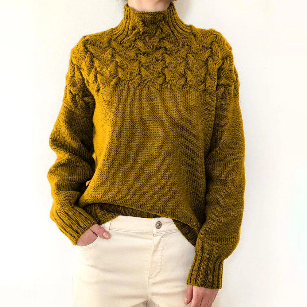 Levoire | Pull en maille à col montant Khaki
