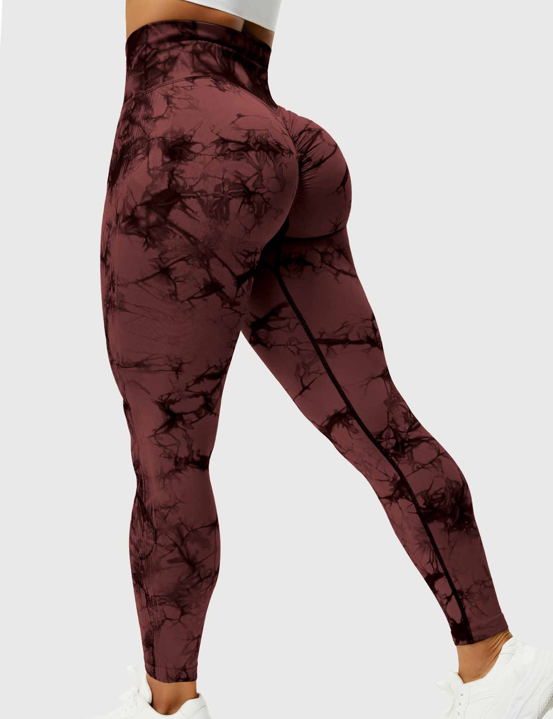 Levoire | Leggings Tie Dye Pour Femmes Clara Rouge-brun