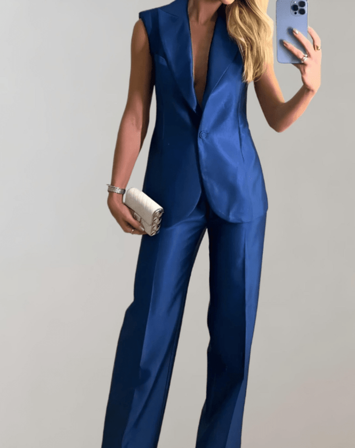 Levoire | Ensemble 2 Pièces Femme Veste Pantalon Dos Ouvert 2XL