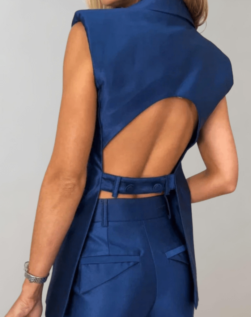 Levoire | Ensemble 2 Pièces Femme Veste Pantalon Dos Ouvert