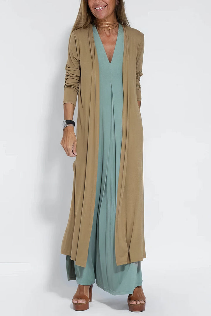 Levoire | Robe Élégante Longue + Gilet Correspondant Comme Cadeau