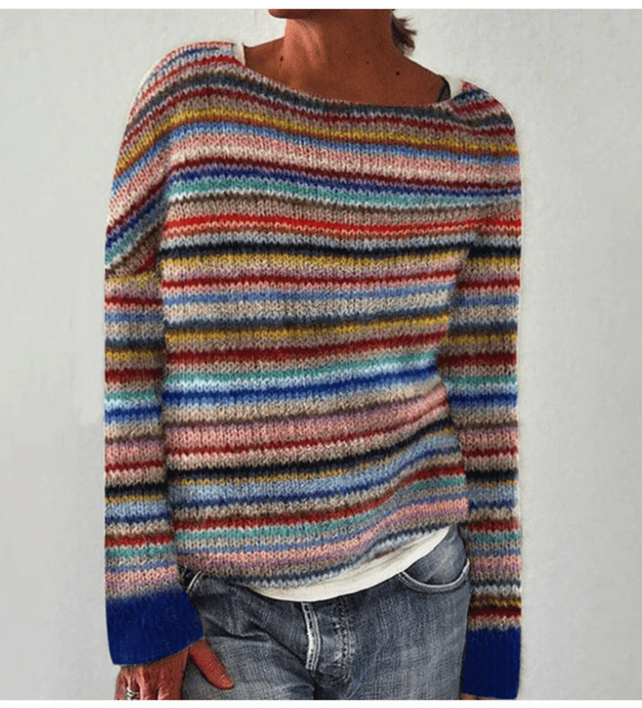 Levoire | Pull Femme Tricoté Rétro Avec Imprimé Unique Confortable Variante 1