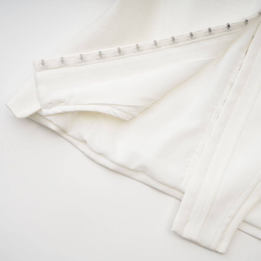 Levoire | Haut Corset À Manches Longues Blanches