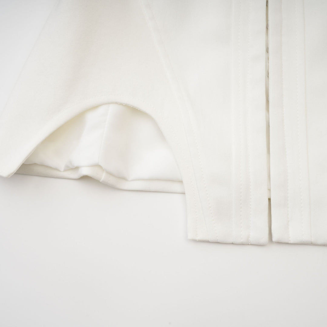 Levoire | Haut Corset À Manches Longues Blanches