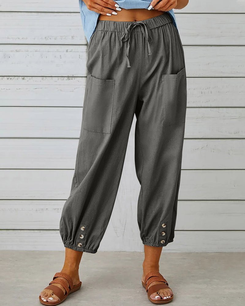 Levoire | Pantalon Taille Haute Bleu foncé