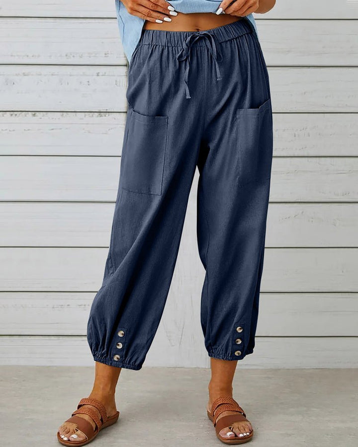 Levoire | Pantalon Taille Haute Merivaihdos Bleu